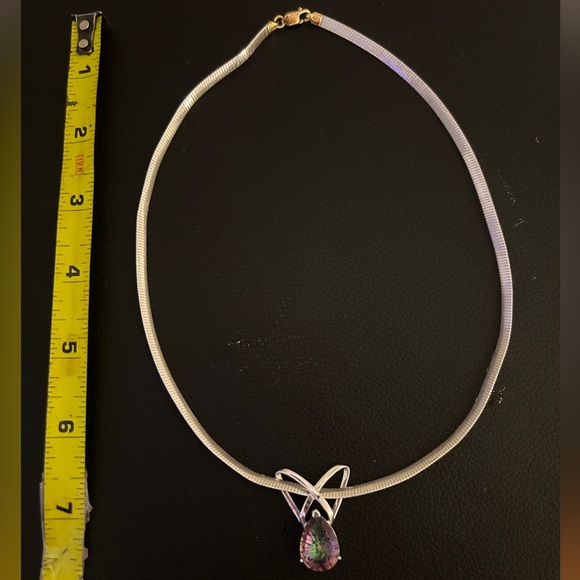 Mystic topaz necklace. Never worn. - Picture 3 of 12